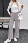 EVAELSS Wide Leg Pants Women Straight Elastic High Waisted Work Slacks Business Casual Pleated Dress Pants Trousers