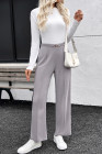EVAELSS Wide Leg Pants Women Straight Elastic High Waisted Work Slacks Business Casual Pleated Dress Pants Trousers