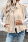 EVALESS Womens Vest Faux Suede Sleeveless Jackets Fashion Spring 2026 Y2K Cropped Jacket Trendy Streetwear with Pockets