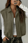 EVALESS Womens Vest Faux Suede Sleeveless Jackets Fashion Spring 2026 Y2K Cropped Jacket Trendy Streetwear with Pockets
