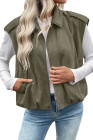 EVALESS Womens Vest Faux Suede Sleeveless Jackets Fashion Spring 2026 Y2K Cropped Jacket Trendy Streetwear with Pockets