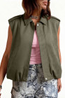 EVALESS Womens Vest Faux Suede Sleeveless Jackets Fashion Spring 2026 Y2K Cropped Jacket Trendy Streetwear with Pockets