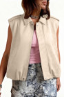 EVALESS Womens Vest Faux Suede Sleeveless Jackets Fashion Spring 2026 Y2K Cropped Jacket Trendy Streetwear with Pockets