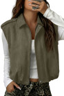 EVALESS Womens Vest Faux Suede Sleeveless Jackets Fashion Spring 2026 Y2K Cropped Jacket Trendy Streetwear with Pockets