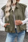 EVALESS Womens Vest Faux Suede Sleeveless Jackets Fashion Spring 2026 Y2K Cropped Jacket Trendy Streetwear with Pockets