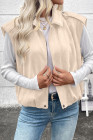 EVALESS Womens Vest Faux Suede Sleeveless Jackets Fashion Spring 2026 Y2K Cropped Jacket Trendy Streetwear with Pockets