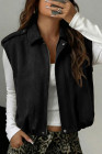 EVALESS Womens Vest Faux Suede Sleeveless Jackets Fashion Spring 2026 Y2K Cropped Jacket Trendy Streetwear with Pockets