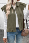 EVALESS Womens Vest Faux Suede Sleeveless Jackets Fashion Spring 2026 Y2K Cropped Jacket Trendy Streetwear with Pockets