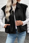 EVALESS Womens Vest Faux Suede Sleeveless Jackets Fashion Spring 2026 Y2K Cropped Jacket Trendy Streetwear with Pockets