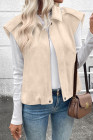 EVALESS Womens Vest Faux Suede Sleeveless Jackets Fashion Spring 2026 Y2K Cropped Jacket Trendy Streetwear with Pockets