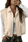 EVALESS Womens Vest Faux Suede Sleeveless Jackets Fashion Spring 2026 Y2K Cropped Jacket Trendy Streetwear with Pockets
