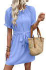 EVALESS Womens Spring Summer Dresses 2026 Casual Off The Shoulder Ruffle Short Sleeve Fashion Beach Vacation Clothes Dresses