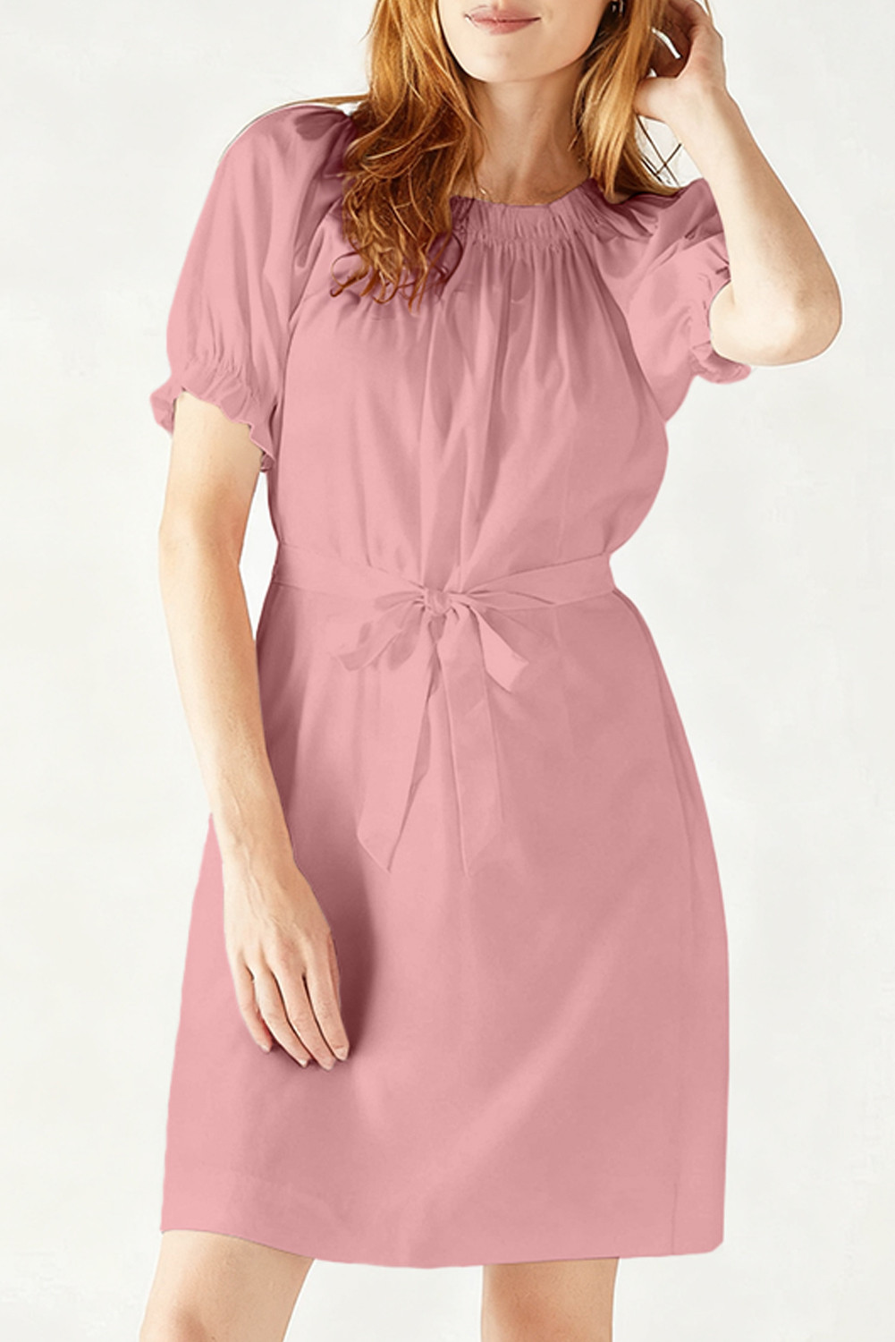 EVALESS Womens Spring Summer Dresses 2026 Casual Off The Shoulder Ruffle Short Sleeve Fashion Beach Vacation Clothes Dresses