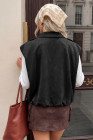 EVALESS Womens Vest Faux Suede Sleeveless Jackets Fashion Spring 2026 Y2K Cropped Jacket Trendy Streetwear with Pockets