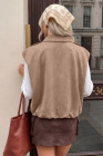 EVALESS Womens Vest Faux Suede Sleeveless Jackets Fashion Spring 2026 Y2K Cropped Jacket Trendy Streetwear with Pockets