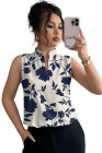 EVALESS Tank Tops for Women 2026 Casual V Neck Sleeveless Summer Tops Floral Print Tank Top Spring Fashion Shirts Blouses