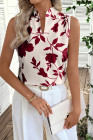 EVALESS Tank Tops for Women 2026 Casual V Neck Sleeveless Summer Tops Floral Print Tank Top Spring Fashion Shirts Blouses