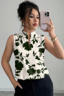 EVALESS Tank Tops for Women 2026 Casual V Neck Sleeveless Summer Tops Floral Print Tank Top Spring Fashion Shirts Blouses