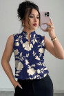 EVALESS Tank Tops for Women 2026 Casual V Neck Sleeveless Summer Tops Floral Print Tank Top Spring Fashion Shirts Blouses