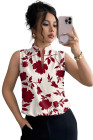 EVALESS Tank Tops for Women 2026 Casual V Neck Sleeveless Summer Tops Floral Print Tank Top Spring Fashion Shirts Blouses