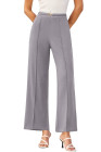 EVAELSS Wide Leg Pants Women Straight Elastic High Waisted Work Slacks Business Casual Pleated Dress Pants Trousers
