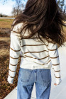 White Stripe sweater
