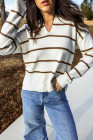 White Stripe sweater