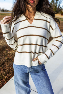 White Stripe sweater LC2728204-P119