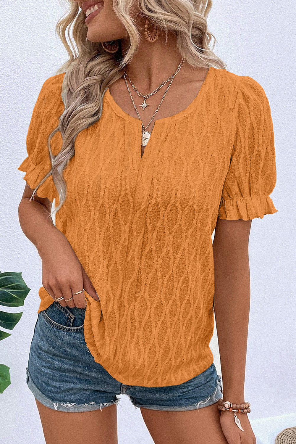 EVALESS Womens Fashion Tops Cute Puff Sleeve Blouses for Women Dressy Casual Spring Summer Clothes Outfits for 2025