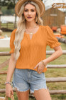 EVALESS Womens Fashion Tops Cute Puff Sleeve Blouses for Women Dressy Casual Spring Summer Clothes Outfits for 2025
