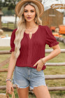 EVALESS Womens Fashion Tops Cute Puff Sleeve Blouses for Women Dressy Casual Spring Summer Clothes Outfits for 2025