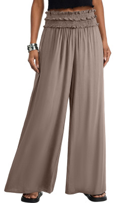 EVALESS Womens Palazzo Pants Summer Boho Wide Leg High Waisted Casual Lounge Flowy Pant 2026 Beach Travel Vacation Outfits LC7714183-P10017